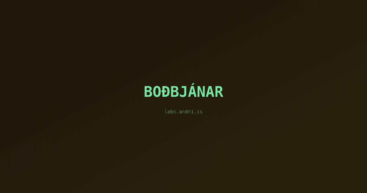Skjáskot af Boðbjánar