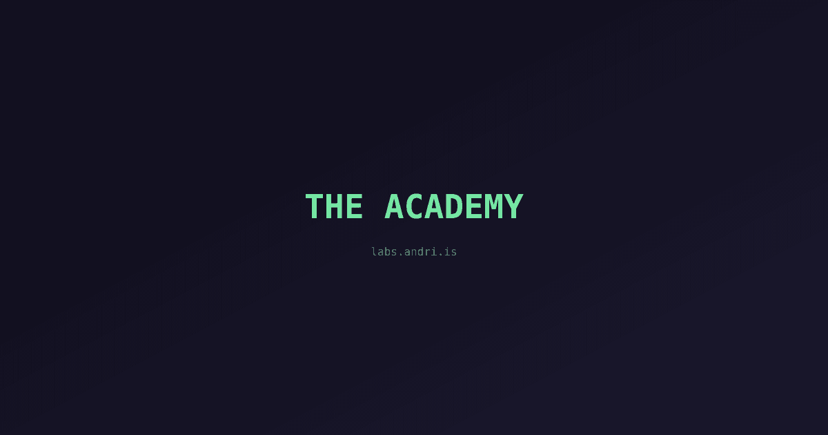 Skjáskot af The Academy